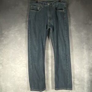 Levis 505 Jeans Mens 34x30 Blue Straight Regular Medium Wash Denim